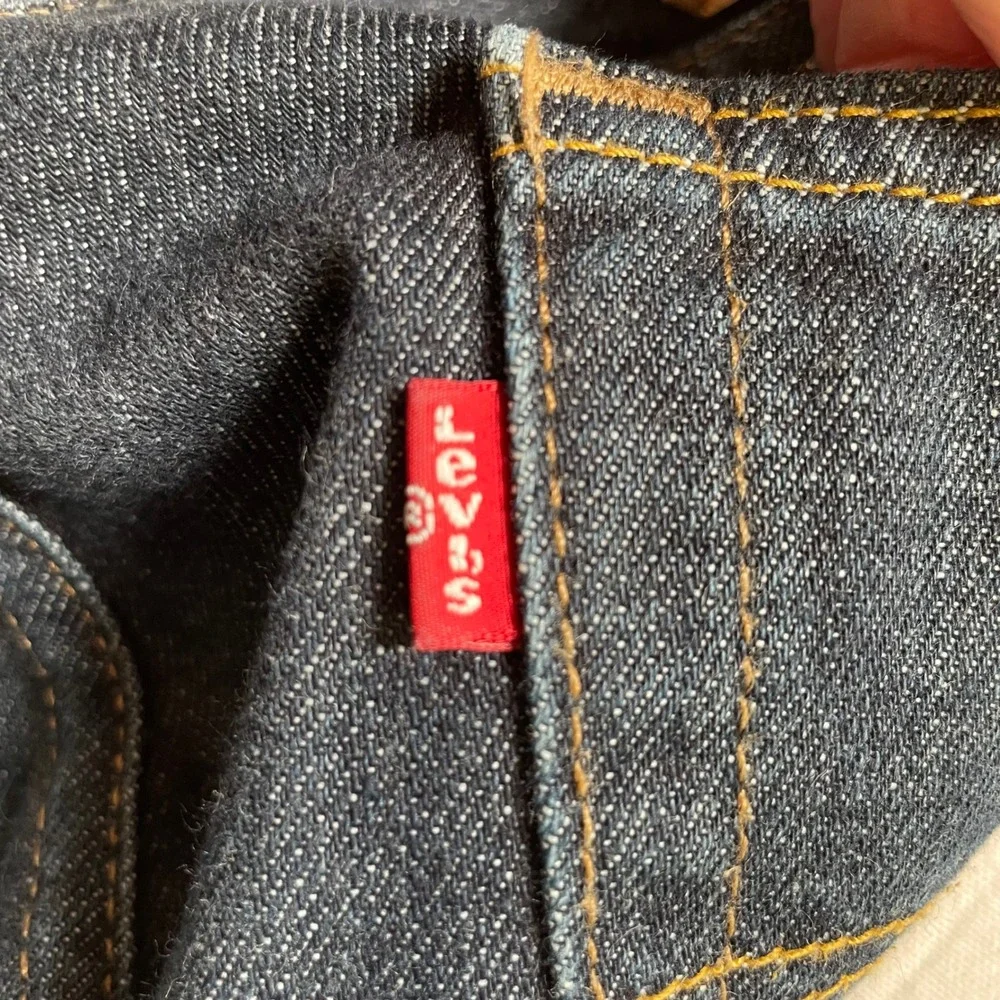 Levis 514 Straight Fit Jeans Mens 34x34 Dark Wash Indigo Denim